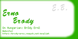 erno brody business card